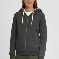 Oxmo OXVICKY - Sudadera Con Cremallera - Dar Grey M , Mujer