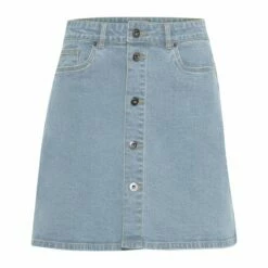 Oxmo FRIGGA - Falda Acampanada - Mid Blue Denim , Mujer -Oxmo tienda en línea 638e6f4ce1c84fbb99fcfbc6f874b2d8