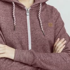Oxmo CELIA - Sudadera Con Cremallera - Wine Red Melange , Mujer -Oxmo tienda en línea 641bff7703324a3297503f254077a734