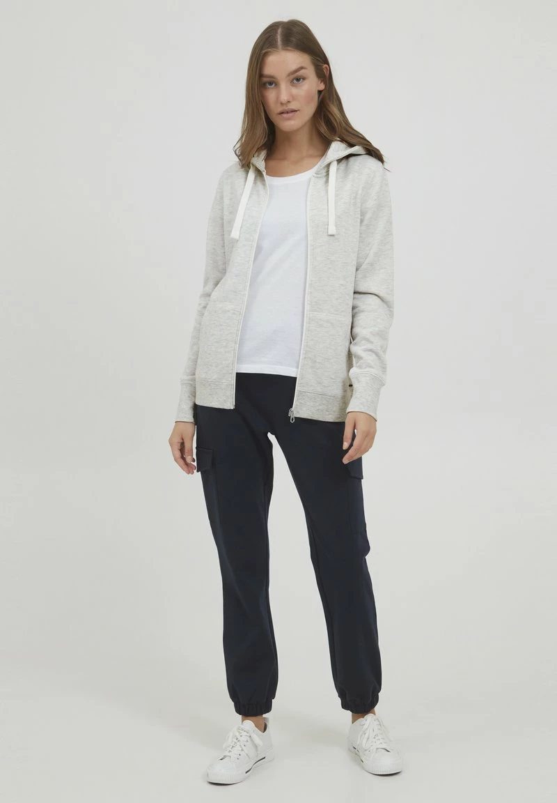 Oxmo OXOLINDA - Chaqueta De Punto - Oyster Gray Melange , Mujer 2 Oxmo OXOLINDA - Chaqueta De Punto - Oyster Gray Melange , Mujer - Imagen 2
