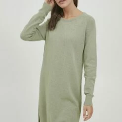 Oxmo OXMAREEN - Vestido De Punto - Vetiver Melange, Mujer