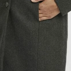 Oxmo OXHERMY - Abrigo Clásico - Dark Grey Melange, Mujer -Oxmo tienda en línea 6b921c25c14348d98e34edfc42417e30