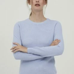 Oxmo OXSARAH - Jersey De Punto - Sky Blue, Mujer