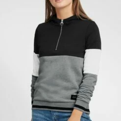 Oxmo OXOMARA - Jersey Con Capucha - Black, Mujer