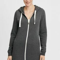 Oxmo OXOLINDA - Sudadera Con Cremallera - Dar Grey M, Mujer