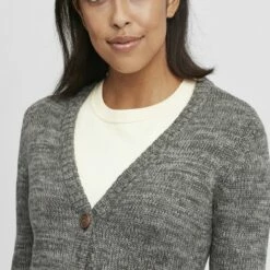 Oxmo OXPHILEMONA - Chaqueta De Punto - Dark Grey , Mujer -Oxmo tienda en línea 77a3c390f7d14c2bb0e78a3724fb08b0