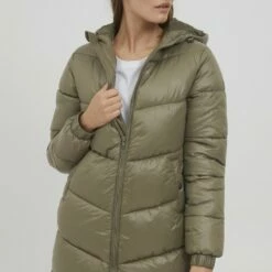 Oxmo OXTABATA - Abrigo De Invierno - Dusty Olive, Mujer