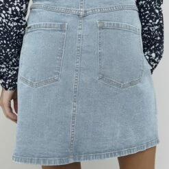 Oxmo FRIGGA - Falda Acampanada - Mid Blue Denim , Mujer -Oxmo tienda en línea 77e21f697eea4f068b0a719b2fd01330