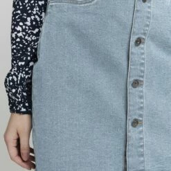 Oxmo FRIGGA - Falda Acampanada - Mid Blue Denim , Mujer -Oxmo tienda en línea 791899b05a7b4315a45c0b970dc72651