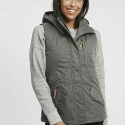 Oxmo OXBELLISSA - Chaleco - Dark Grey , Mujer