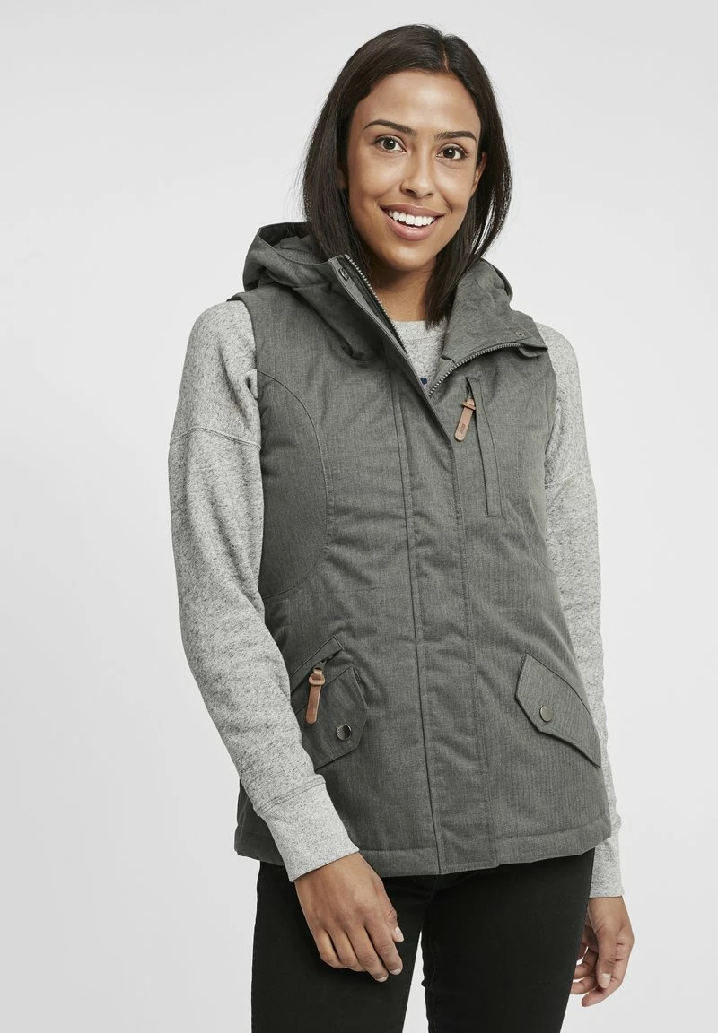 Oxmo OXBELLISSA - Chaleco - Dark Grey , Mujer 1 Oxmo OXBELLISSA - Chaleco - Dark Grey , Mujer