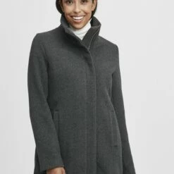 Oxmo OXWOLKE - Abrigo Clásico - Dar Grey M , Mujer