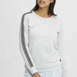 Oxmo OXGABITA - Sudadera - Light Grey Melange , Mujer