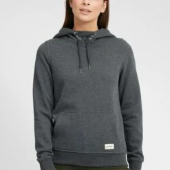 Oxmo OXOWENA - Jersey Con Capucha - Dark Grey Melange, Mujer