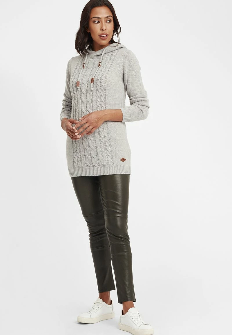Oxmo OXCABLE - Jersey Con Capucha - Mid Grey , Mujer 2 Oxmo OXCABLE - Jersey Con Capucha - Mid Grey , Mujer - Imagen 2