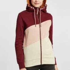 Oxmo OXAGGI - Sudadera Con Cremallera - Wine Red, Mujer