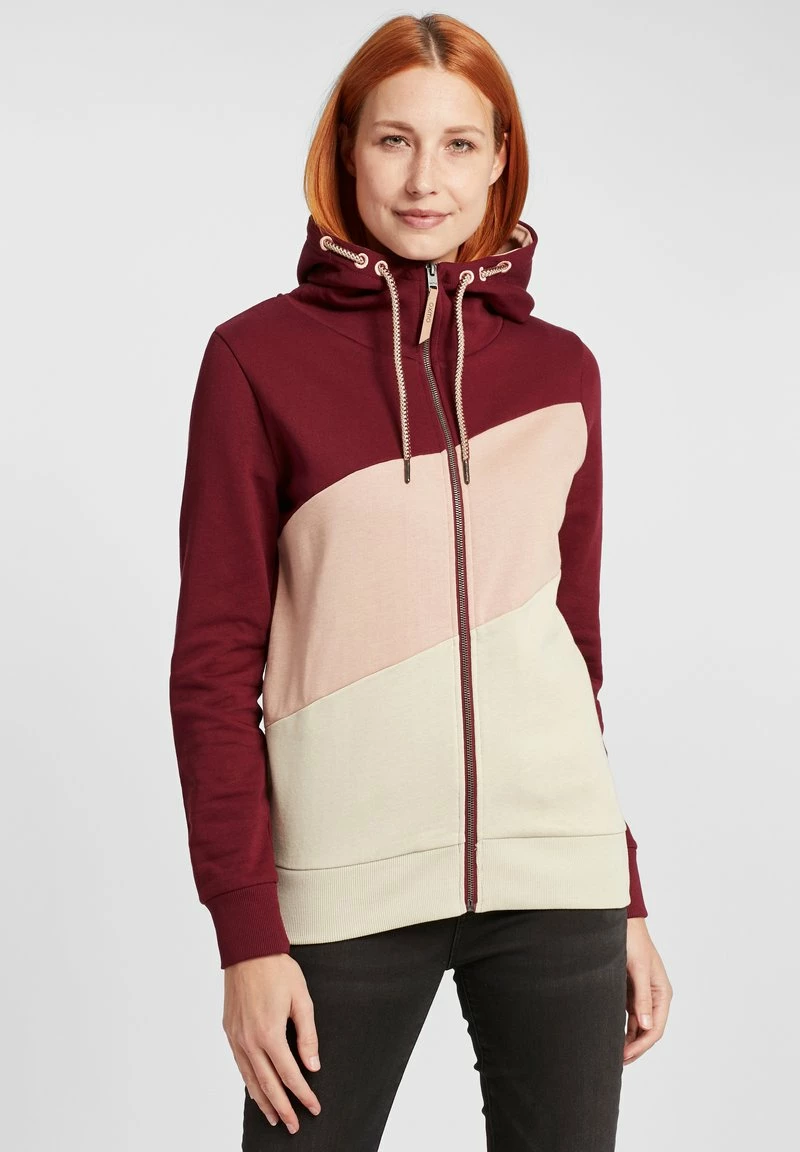 Oxmo OXAGGI - Sudadera Con Cremallera - Wine Red, Mujer 1 Oxmo OXAGGI - Sudadera Con Cremallera - Wine Red, Mujer