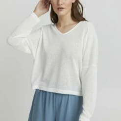 Oxmo KATLA - Jersey De Punto - Off White , Mujer