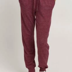 Oxmo OXBENITA - Pantalones Deportivos - Wine Red Melange , Mujer