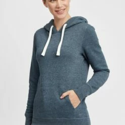 Oxmo OXOLIVE - Jersey Con Capucha - Ins Blue M, Mujer