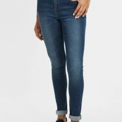 Oxmo OXLENNA - Vaqueros Boyfriend - Dark Ink , Mujer