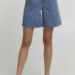 Oxmo Shorts Vaqueros - Mid Blue Denim , Mujer