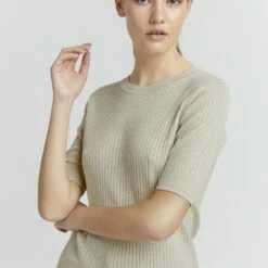 Oxmo RIONA - Camiseta Básica - Oystergrer Melange, Mujer