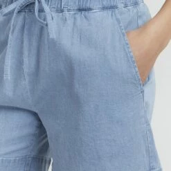 Oxmo OXLILLITH - Shorts Vaqueros - Light Blue Denim, Mujer -Oxmo tienda en línea 90d9ee1fb1f94d469781b3697e794670