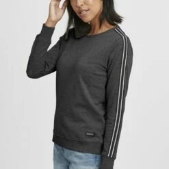 Oxmo OXGABITA - Sudadera - Dark Grey Melange , Mujer