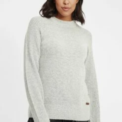 Oxmo OXGIANNA - Jersey De Punto - Light Grey Melange, Mujer