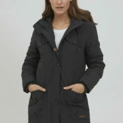 Oxmo OXTALA - Abrigo De Invierno - Phantom Grey, Mujer