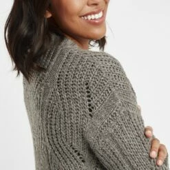 Oxmo OXCLEA - Chaqueta De Punto - Medium Grey Melange , Mujer -Oxmo tienda en línea 965680e32a934b178b34df38768d14ed