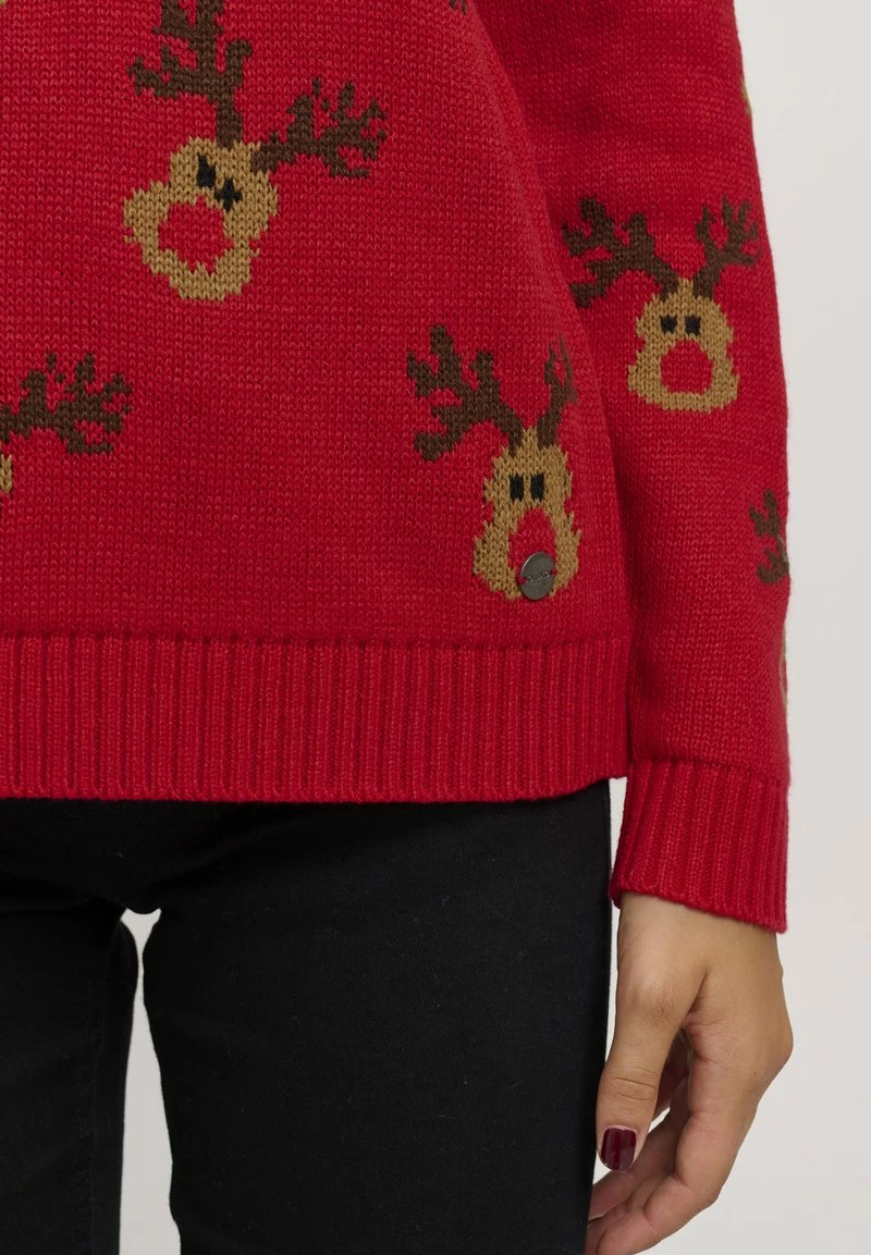 Oxmo OXCHRISTEL - Jersey De Punto - Chinese Red, Mujer 5 Oxmo OXCHRISTEL - Jersey De Punto - Chinese Red, Mujer - Imagen 5