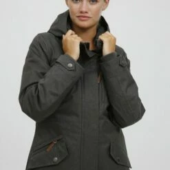 Oxmo OXBELLISSA - Chaqueta De Entretiempo - Dark Grey , Mujer