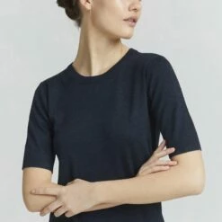 Oxmo OXHELIN - Camiseta Básica - Total Eclipse Melange , Mujer