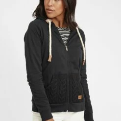 Oxmo OXMATILDA - Sudadera Con Cremallera - Black , Mujer -Oxmo tienda en línea 9f249fbf09a2400596e794a37f0adb34