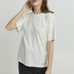 Oxmo PINALA - Camiseta Básica - Cloud Dancer , Mujer