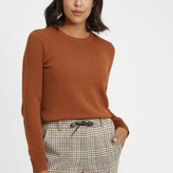 Oxmo OXSARAH - Jersey De Punto - Cinnamon, Mujer