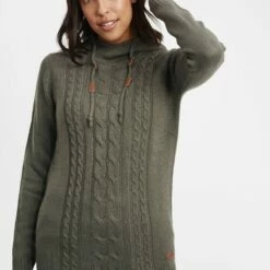 Oxmo OXCABLE - Jersey Con Capucha - Dark Grey, Mujer