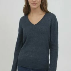 Oxmo OXILVA - Jersey De Punto - Dark Blue , Mujer