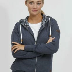 Oxmo OXULLA - Sudadera Con Cremallera - Total Eclipse Melange , Mujer