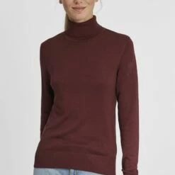 Oxmo OXWINA - Jersey De Punto - Chocolate Truffle, Mujer