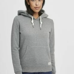 Oxmo OXBINNA - Jersey Con Capucha - Grey Melange , Mujer