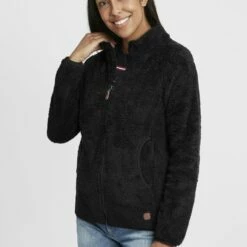 Oxmo OXTELSA - Sudadera Con Cremallera - Black , Mujer