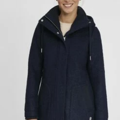 Oxmo tienda en línea 46 Oxmo OXRIEKE - Abrigo Corto - Insignia Blue Melange, Mujer