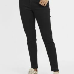 Oxmo OXIRABELLE - Vaqueros Slim Fit - Black, Mujer