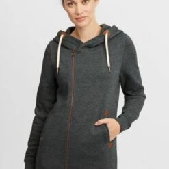 Oxmo OXVICKY - Sudadera Con Cremallera - Dar Grey M , Mujer