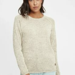 Oxmo OXDANIELA - Jersey De Punto - Bone White , Mujer