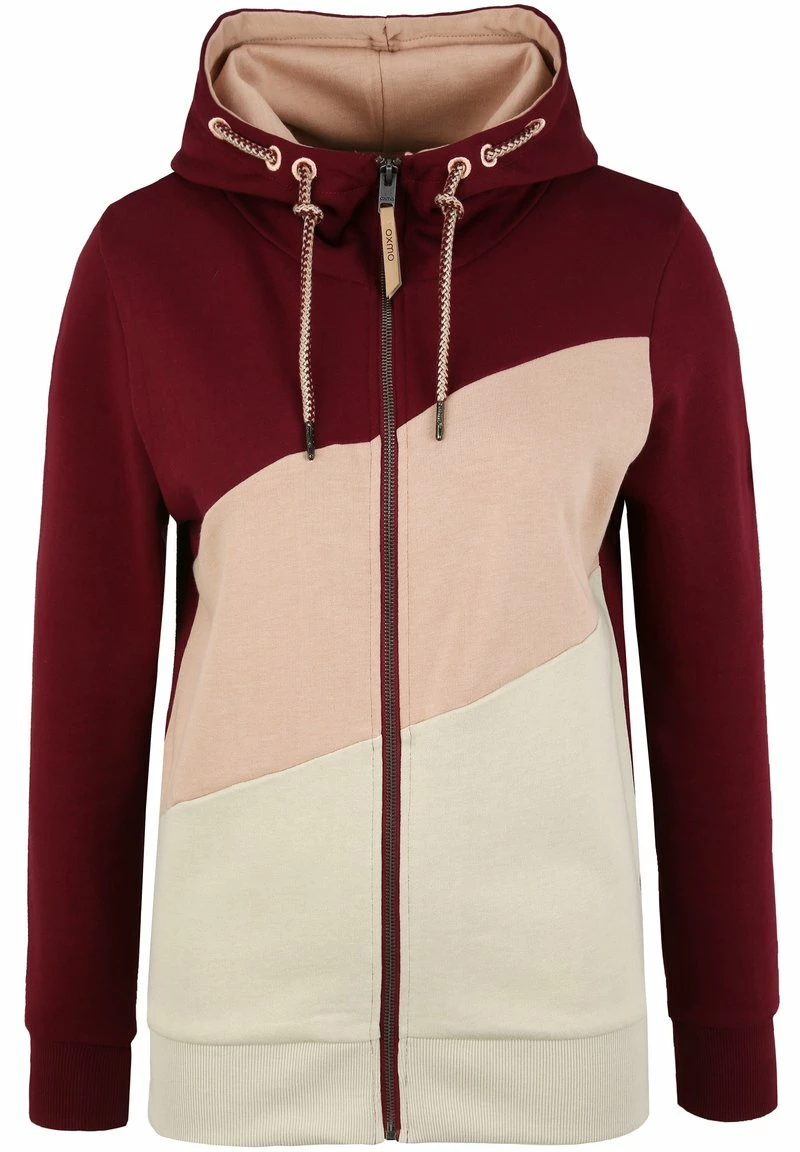 Oxmo OXAGGI - Sudadera Con Cremallera - Wine Red, Mujer 6 Oxmo OXAGGI - Sudadera Con Cremallera - Wine Red, Mujer - Imagen 6