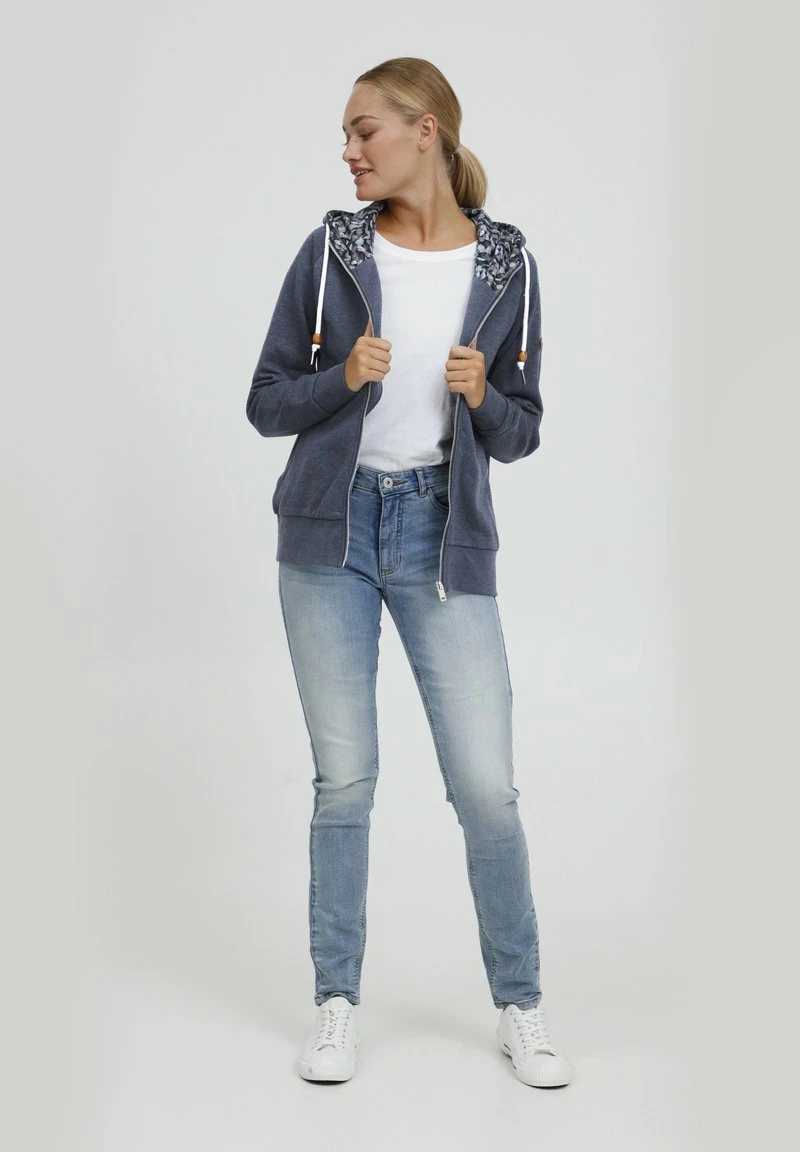 Oxmo OXULLA - Sudadera Con Cremallera - Total Eclipse Melange , Mujer 2 Oxmo OXULLA - Sudadera Con Cremallera - Total Eclipse Melange , Mujer - Imagen 2